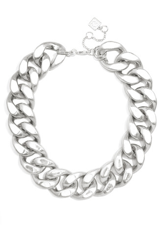 Matte Curb Chain Collar Necklace