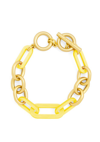 Metal and <em>Resin</em> Link Toggle Bracelet