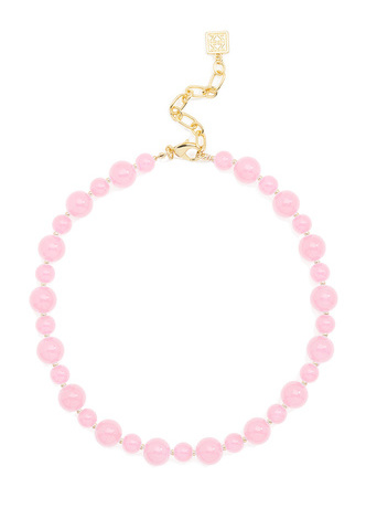 Multi-size Glass Bead Collar Necklace