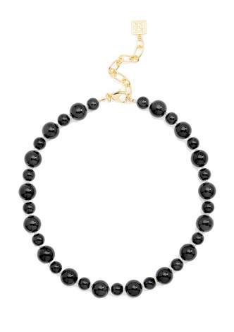 Multi-size Glass Bead Collar Necklace