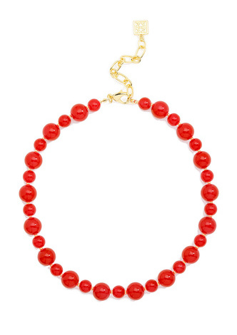 Multi-size Glass Bead Collar Necklace