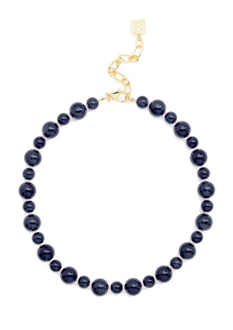 Multi-size Glass Bead Collar Necklace