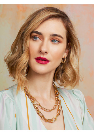 Oblong Links Collar Necklace