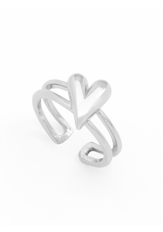 Open Heart Adjustable Ring