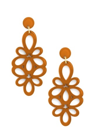 Resin Blooming Flower Drop Earring