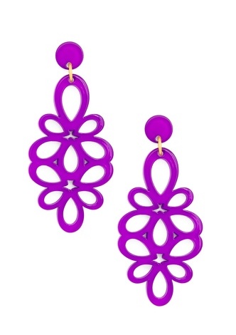 Resin Blooming Flower Drop Earring