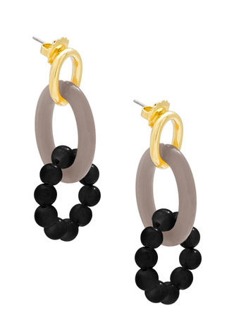 Resin Mixed Media Drop Earring