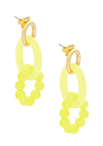 Resin Mixed Media Drop Earring