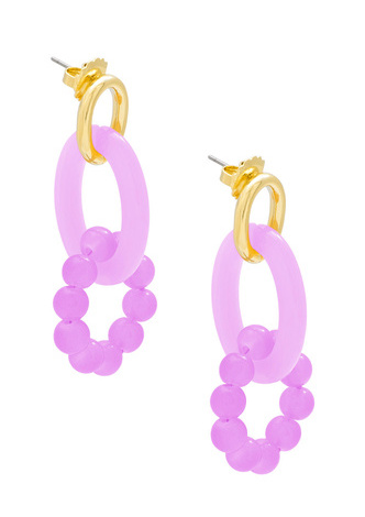 Resin Mixed Media Drop Earring