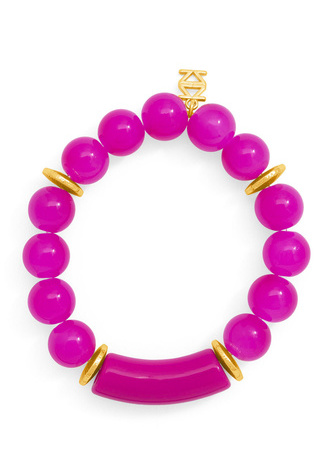 Resin Tube Glassbead Stretch Bracelet