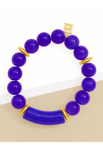 Resin Tube Glassbead Stretch Bracelet