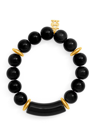 Resin Tube Glassbead Stretch Bracelet