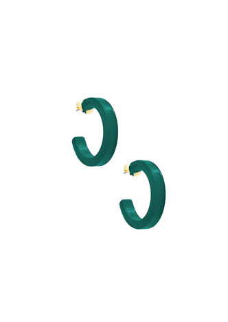 Small Resin Open Hoop Earring