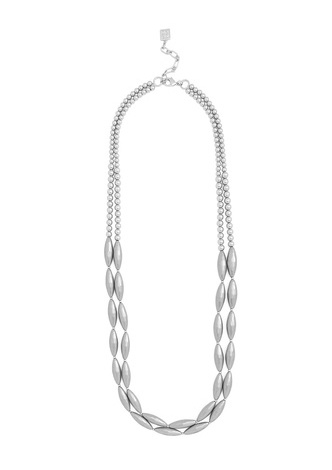 Spindle and Beads Long Necklace