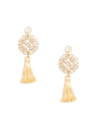 Allure Tassel Drop Earring - D.GRN