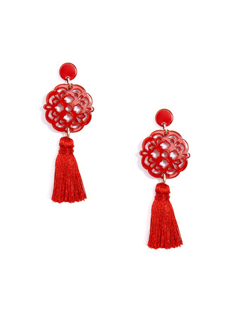 Allure Tassel Drop Earring - D.GRN