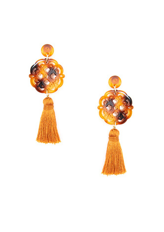 Allure Tassel Drop Earring - D.GRN