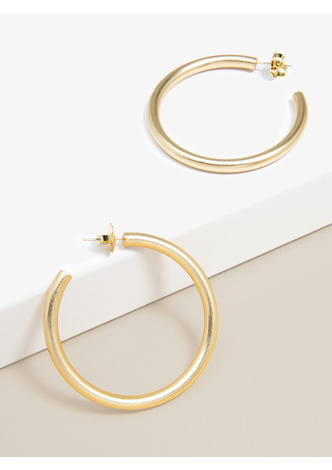 Matte Finish Large Hoop Earring