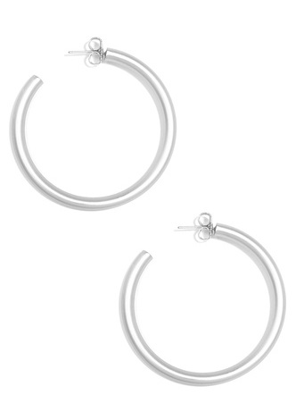 Matte Finish Large Hoop Earring