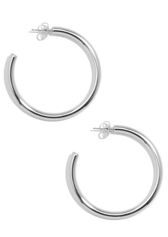 Matte Finish Large Hoop Earring