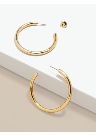 Matte Finish Large Hoop Earring