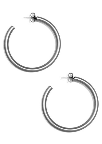 Matte Finish Large Hoop Earring
